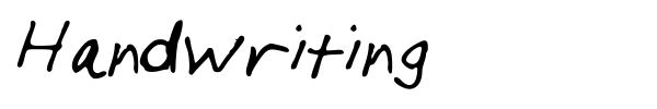 Handwriting font