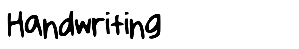 Handwriting font