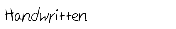 Handwritten font