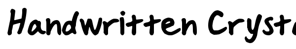 Handwritten Crystal font