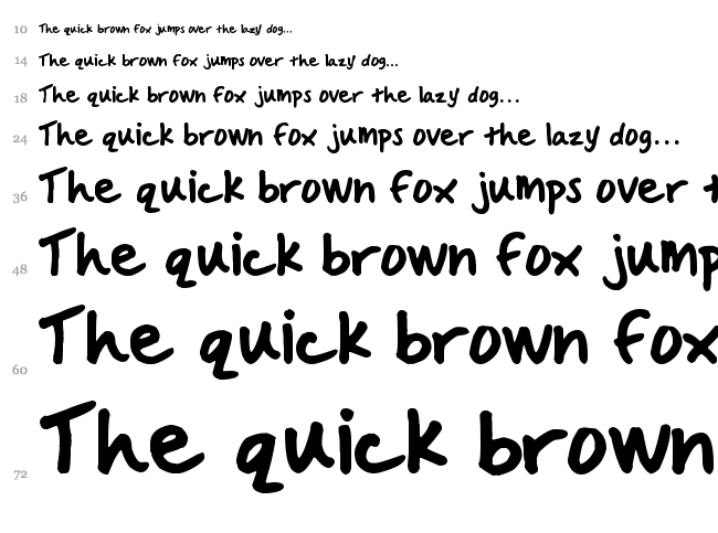 Handwritten Crystal font waterfall