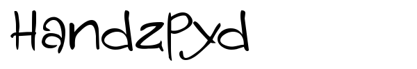 Handzpyd font