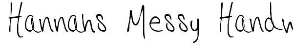 Hannahs Messy Handwriting font
