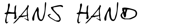 Hans Hand font