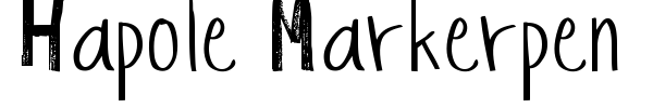 Hapole Markerpen font
