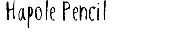 Hapole Pencil font