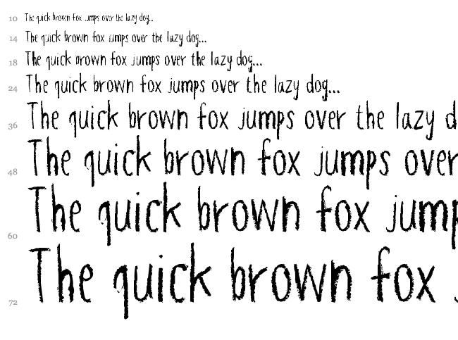 Hapole Pencil font waterfall