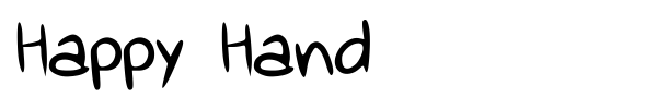 Happy Hand font preview
