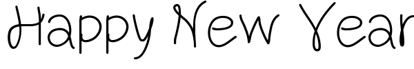 Happy New Year font