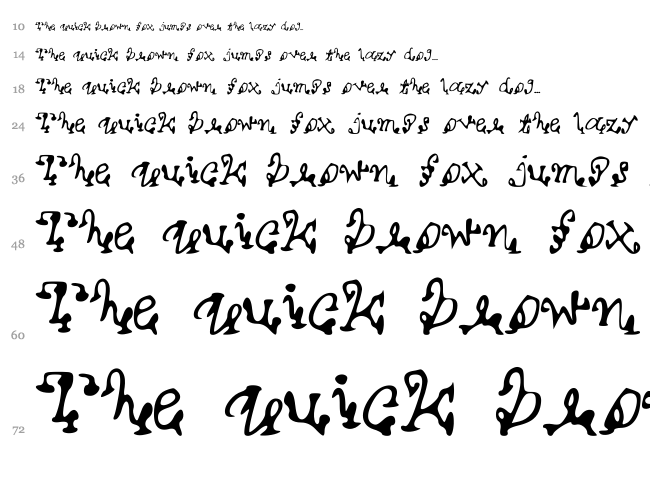 Hardwork font waterfall
