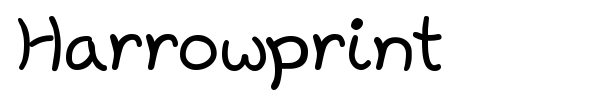 Harrowprint font