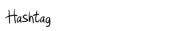 Hashtag font