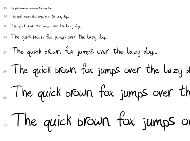 Hashtag font waterfall