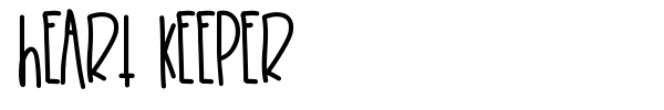 Heart Keeper font