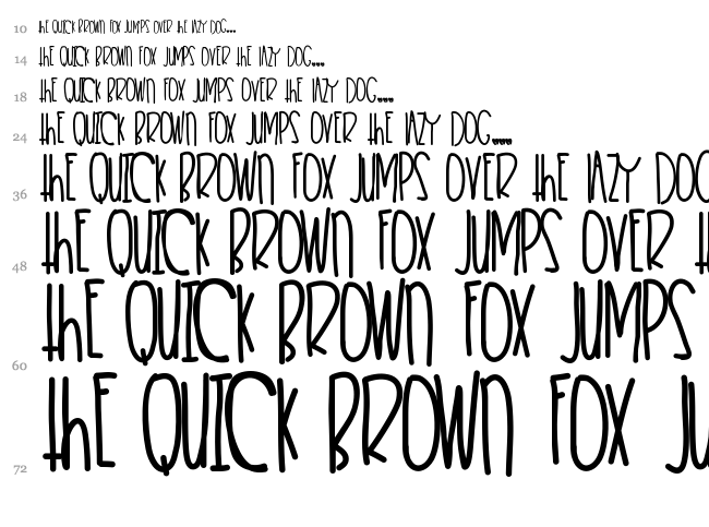 Heart Keeper font waterfall