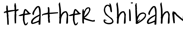 Heather Shibahn font