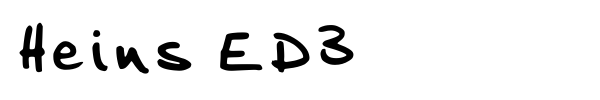Heins ED3 font preview