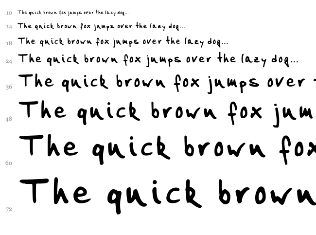 Heins ED3 font waterfall