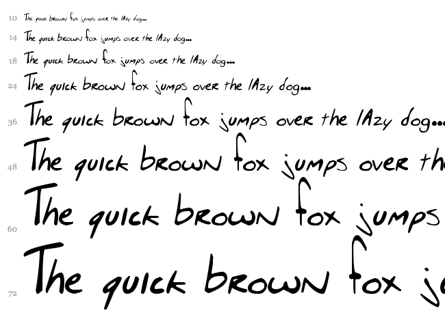 Hello Brady ! font waterfall