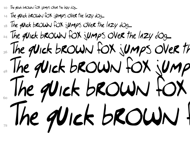 Hello Brady ! font waterfall