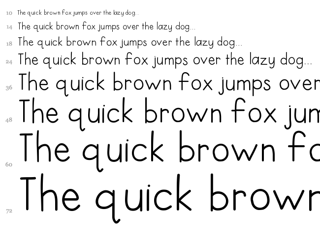 Hello I Heart font waterfall