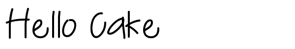 Hello Cake font