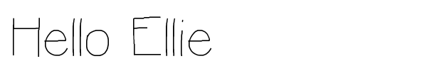 Hello Ellie font