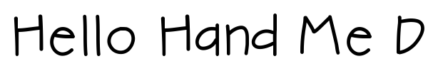 Hello Hand Me Down font