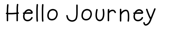 Hello Journey font