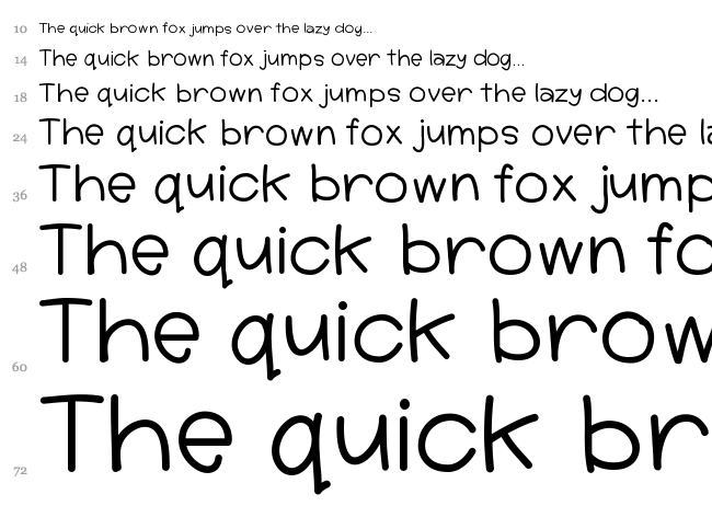 Hello Lucy font waterfall