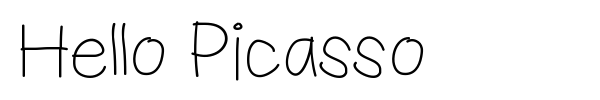 Hello Picasso font