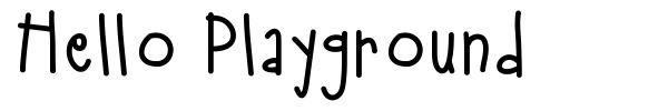 Hello Playground font