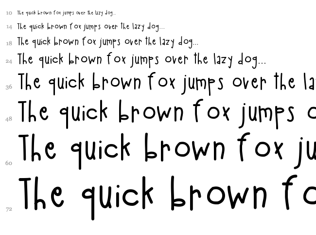 Hello Playground font waterfall