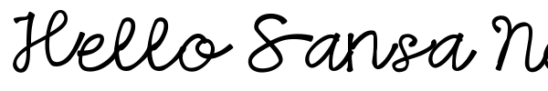 Hello Sansa North font