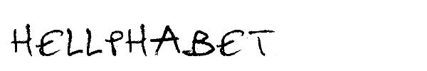Hellphabet font