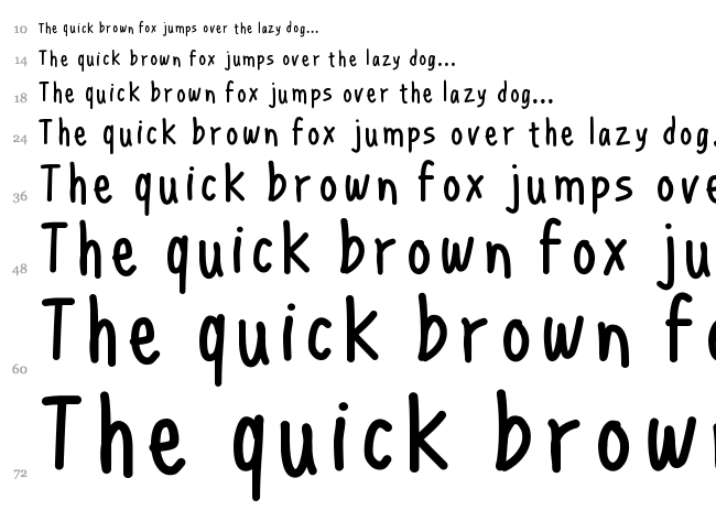 Henchgirl Comic font waterfall