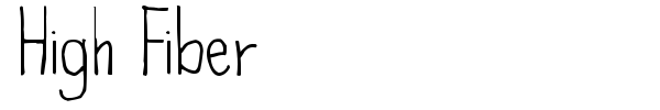 High Fiber font