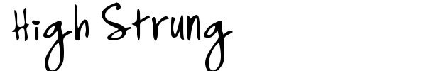 High Strung font preview
