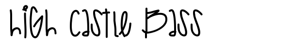 High Castle Bass font