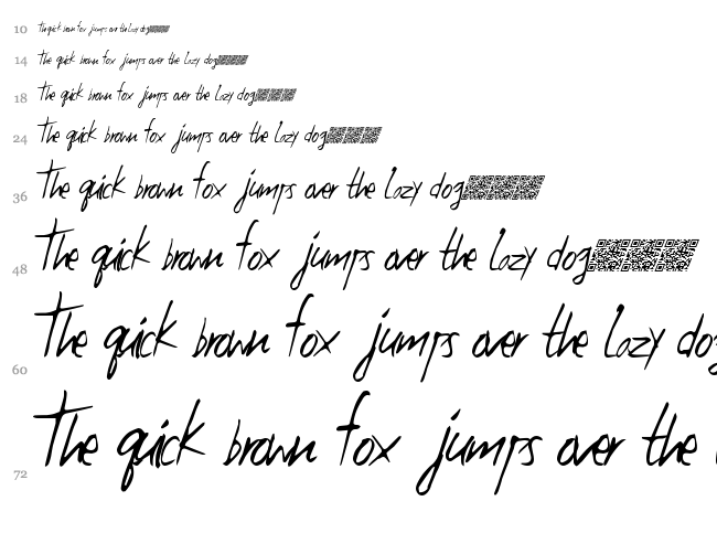 High Zombie font waterfall