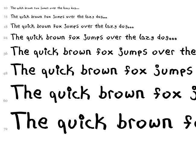 Hipchick font waterfall