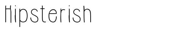 Hipsterish font
