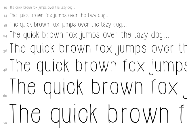 Hipsterish font waterfall