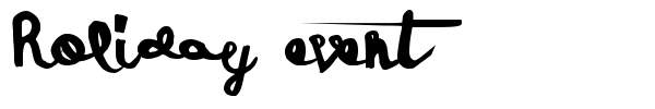 Holiday Event font