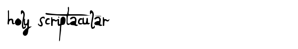 Holy Scriptacular font