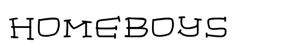 Homeboys font