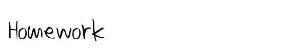 Homework font