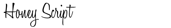 Honey Script font preview