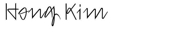 Hong Kim font