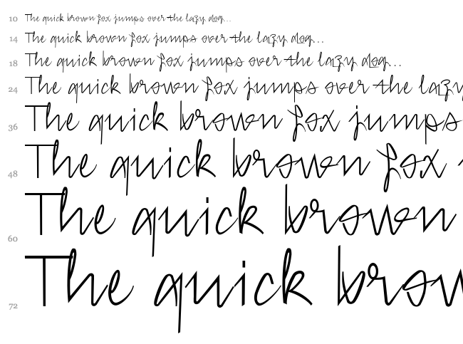 Hong Kim font waterfall